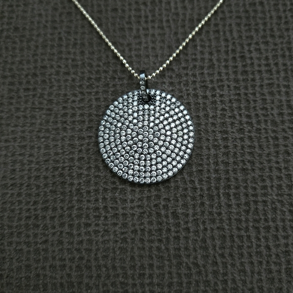 Mary Louise Designs Pave Disc💿 Pendant Necklace - Picture 13 of 15